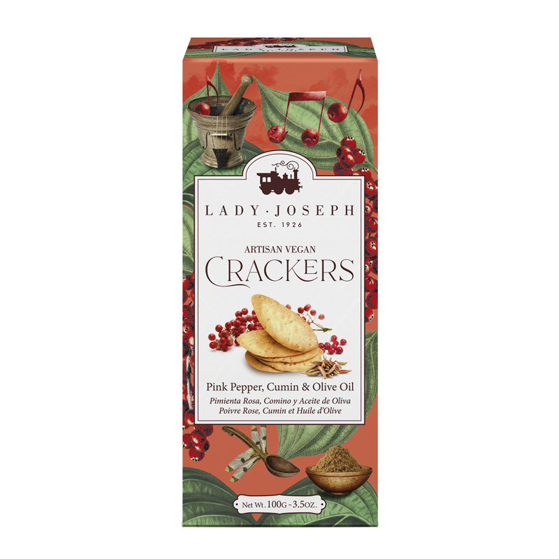 Crackers de Pimenta Rosa, Cominhos e Azeite Lady Joseph