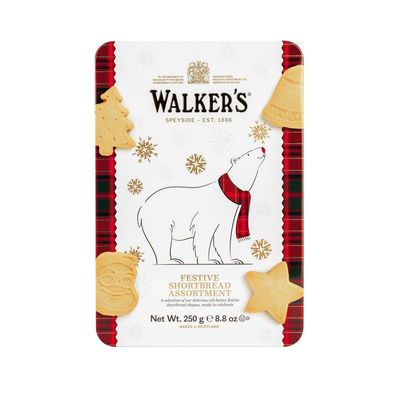 Shortbread Lata Festiva Urso Polar Walker's 250g