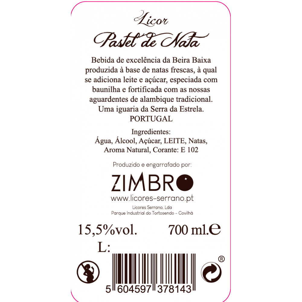 Licor Pastel de Nata
