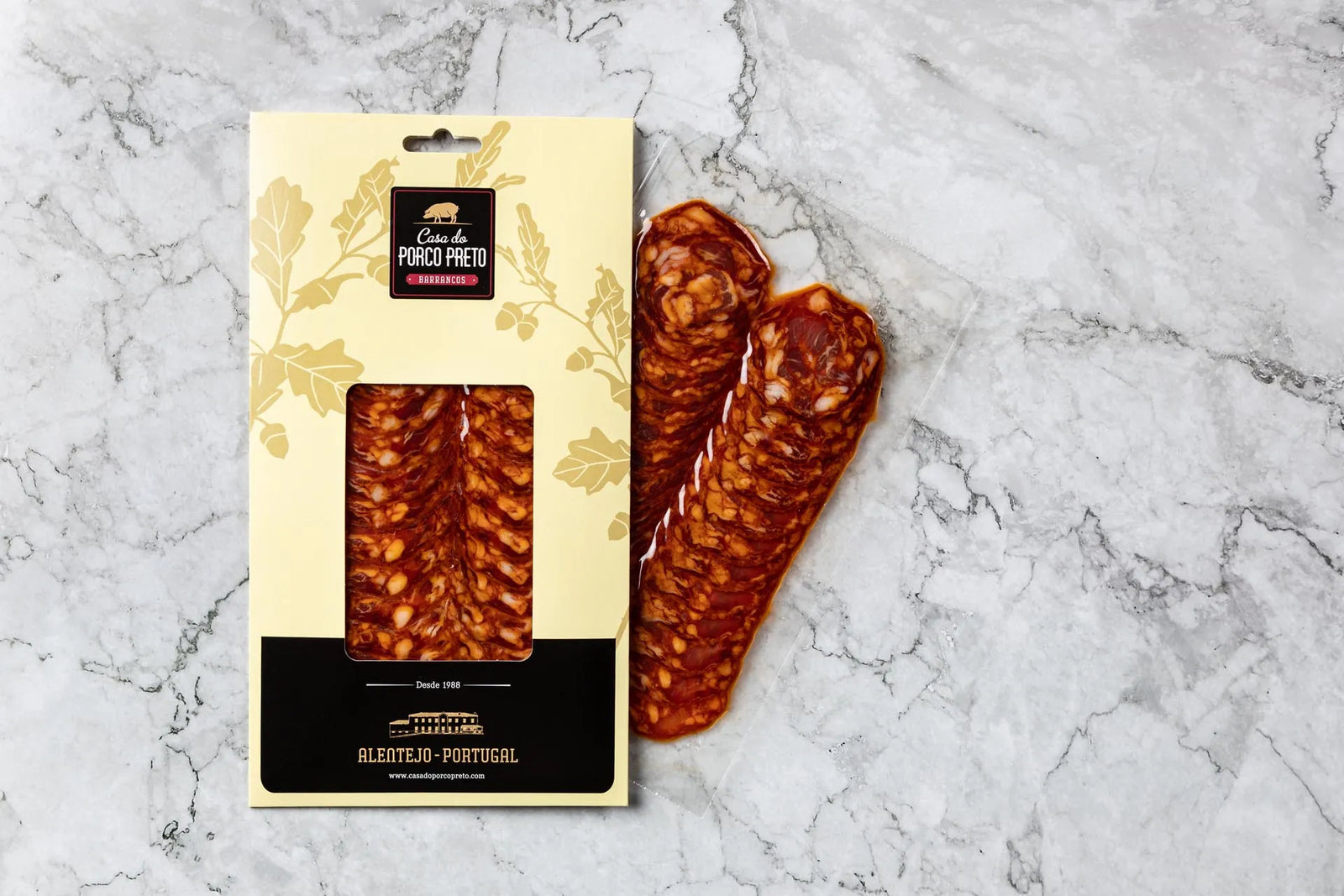 Salsichão de Barrancos Fatiado Casa do Porco Preto