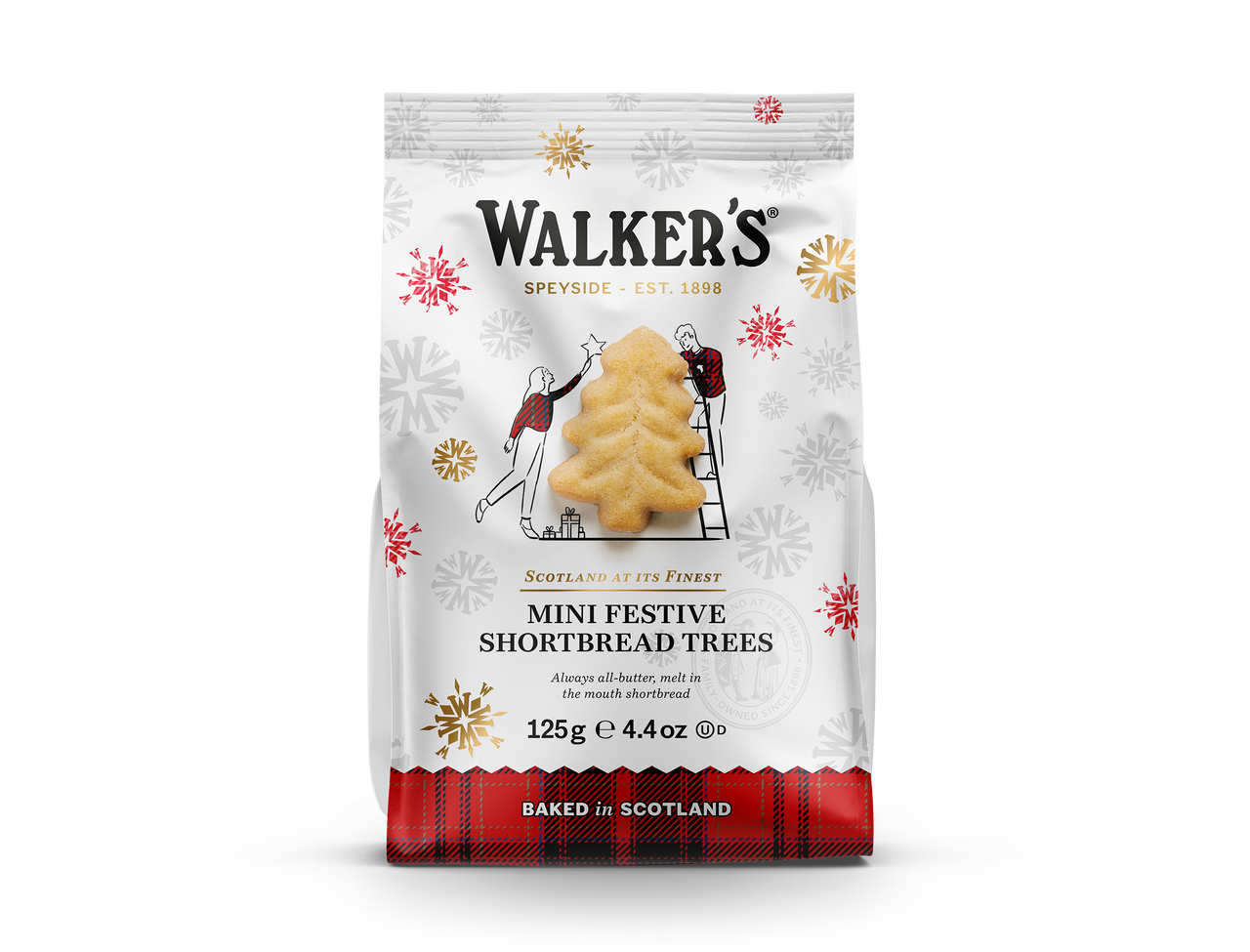 Shortbread Formas Árvore de Natal Walker's 125g