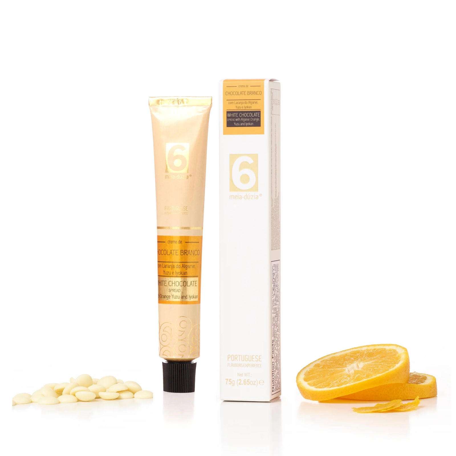 Creme de Chocolate Branco com Laranja do Algarve, Yuzu & Iyokan meia.dúzia