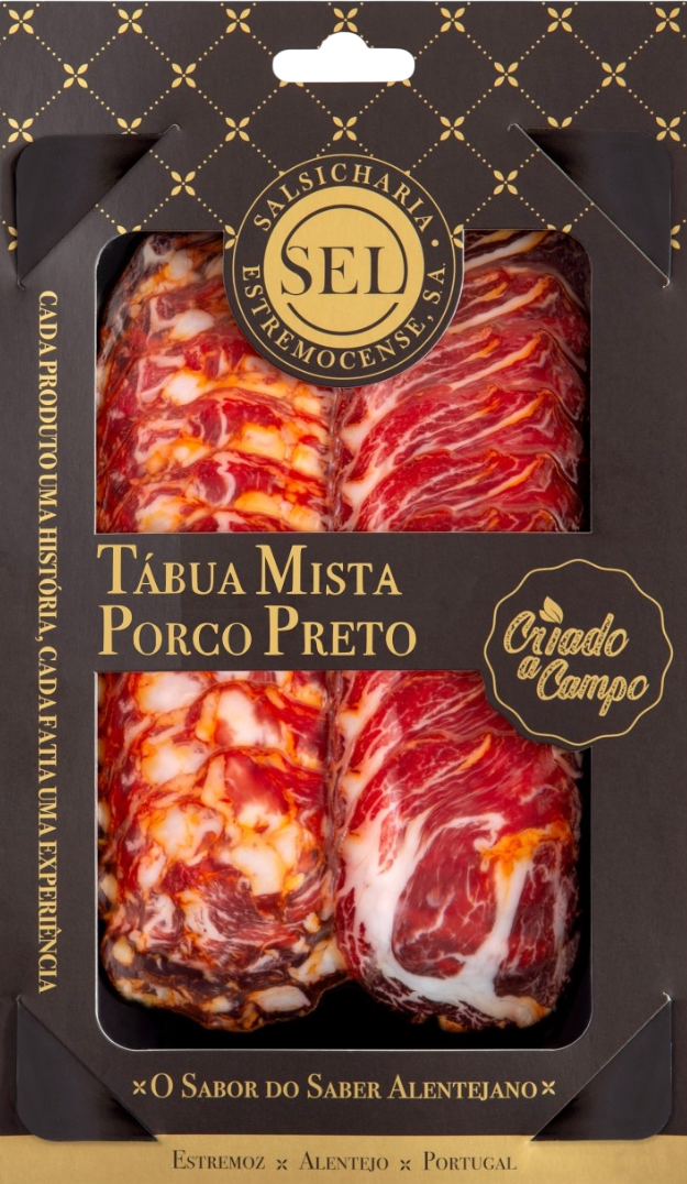 Tábua Mista (Cachaço + Painho) de Porco Preto Fatiado SEL