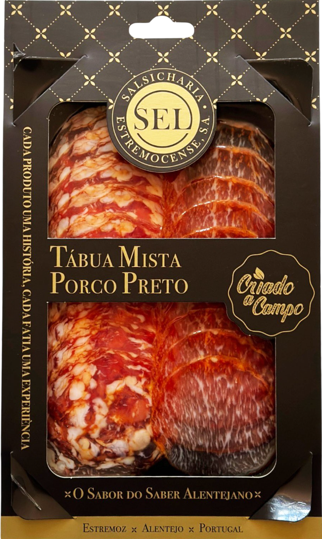 Tábua Mista (Paio de Lombo + Painho) de Porco Preto Fatiado SEL