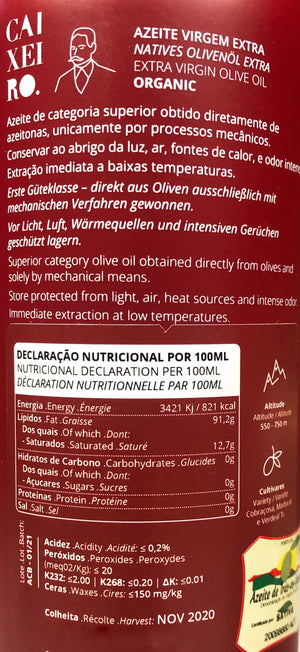 Azeite Virgem Extra DOP Organic Caixeiro