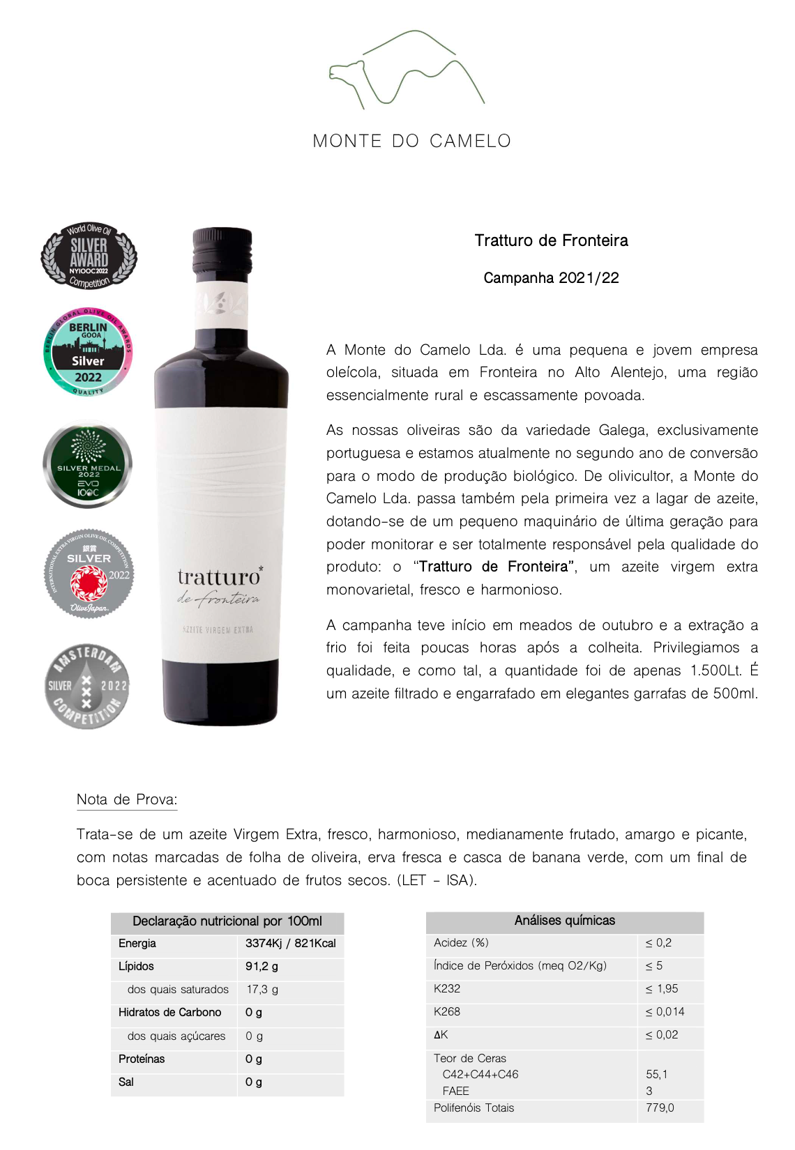 Azeite Virgem Extra Tratturo de Fronteira