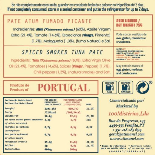 Paté de Atum Fumado Picante Ati Manel