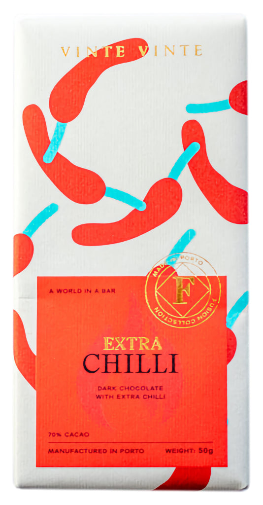 Tablete de Chocolate Negro com Pimenta Extra Vinte Vinte