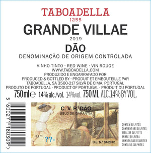 Pack Grande Villae Tinto 2019 Taboadella . 3 x 75cl