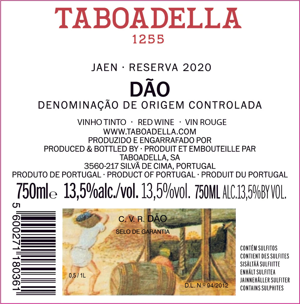 Vinho Tinto Taboadella Jaen Reserva
