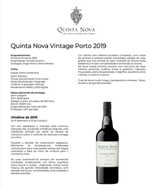 Vinho do Porto Vintage . Quinta Nova de Nossa Senhora do Carmo