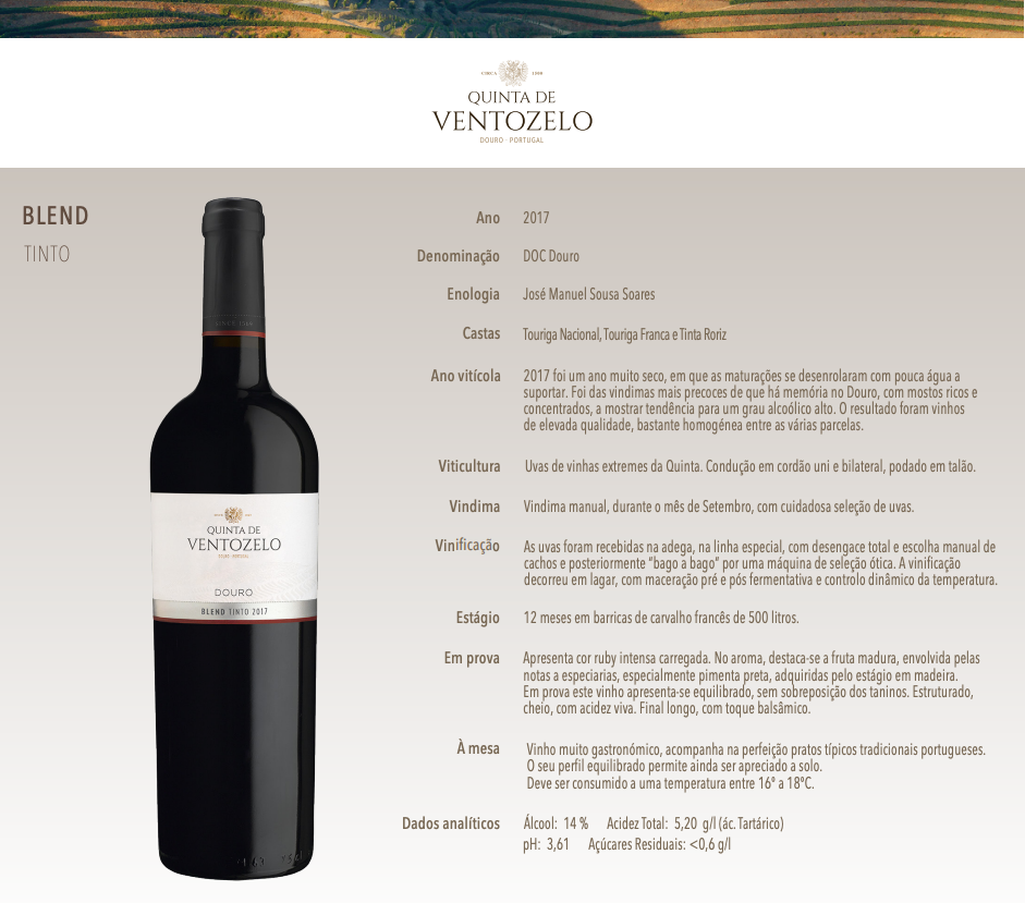 Vinho Tinto Blend de Ventozelo