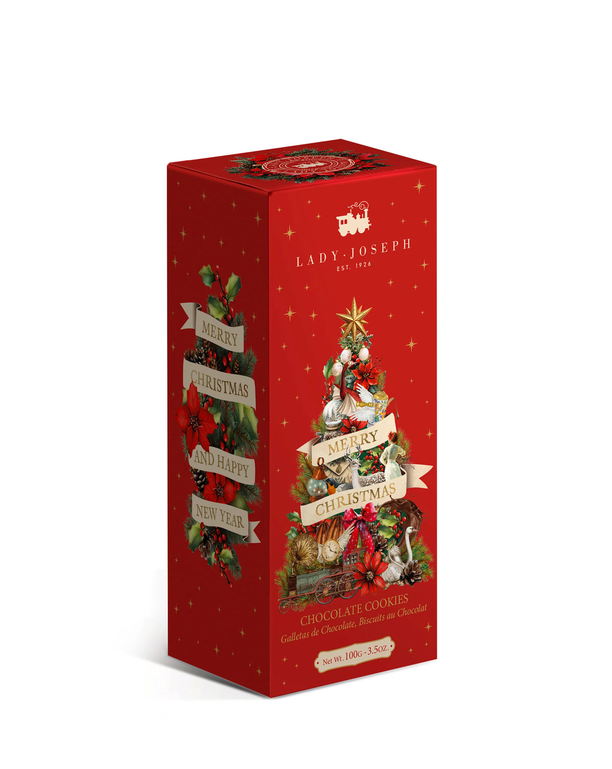 Biscoitos de Chocolate Merry Christmas Red Lady Joseph