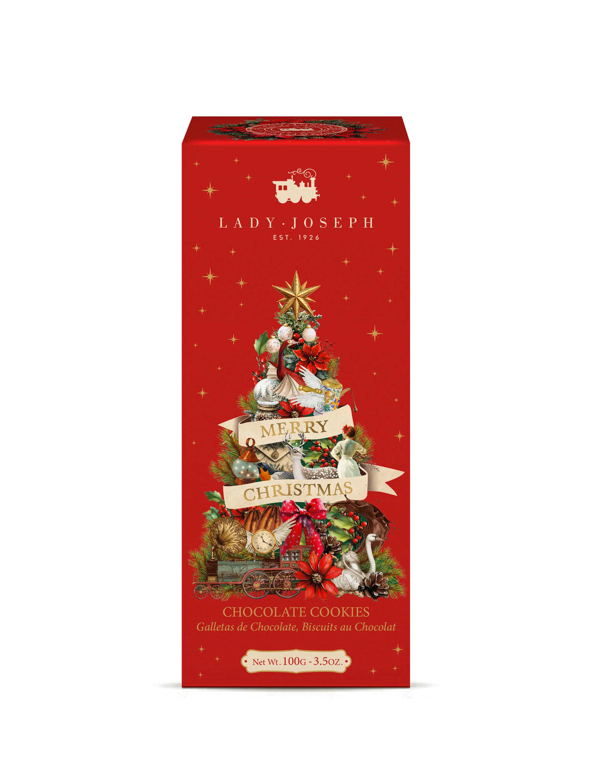 Biscoitos de Chocolate Merry Christmas Red Lady Joseph