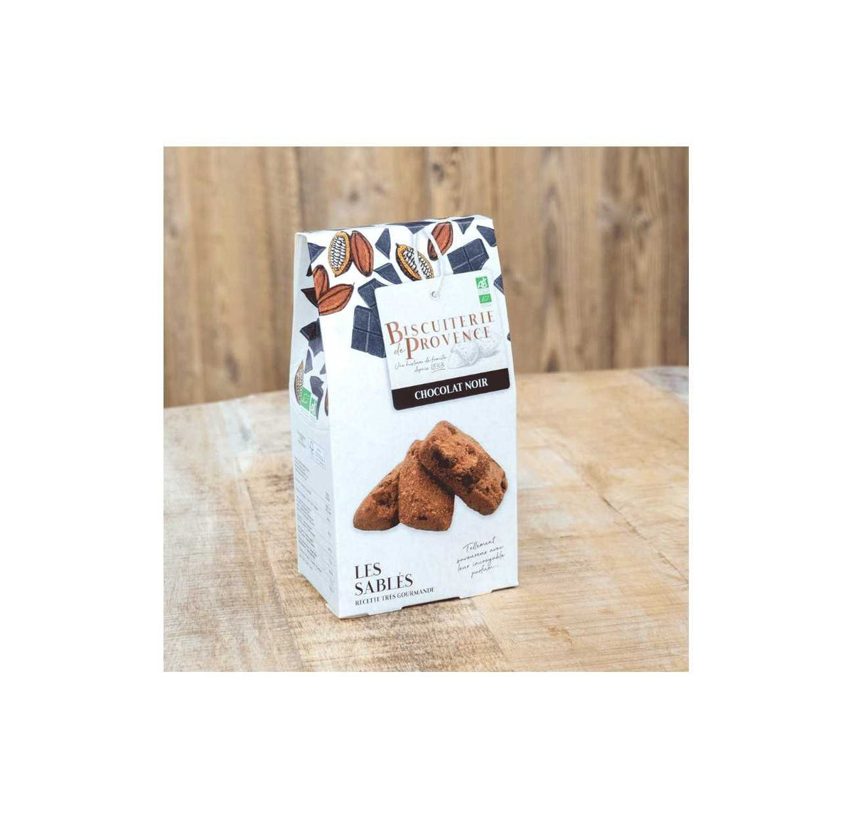 Bolachas de Chocolate Negro Bio Biscuiterie de Provence