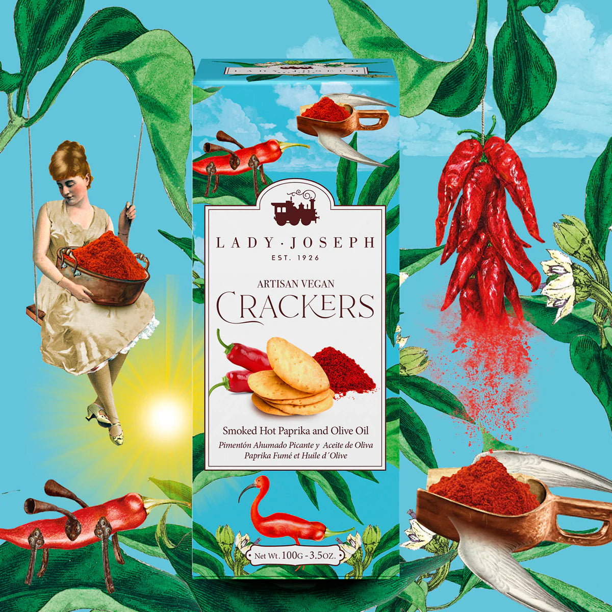 Crackers de Paprica Fumada Picante e Azeite Lady Joseph