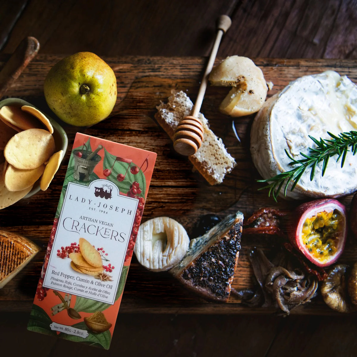 Crackers de Pimenta Rosa, Cominhos e Azeite Lady Joseph
