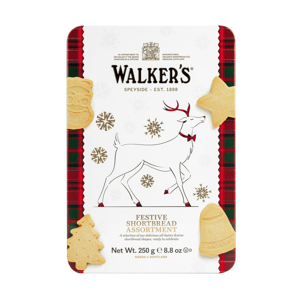 Shortbread Lata Festiva Rena Walker&#39;s 250g