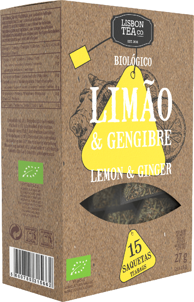 Infusão Limão e Gengibre Saquetas Bio