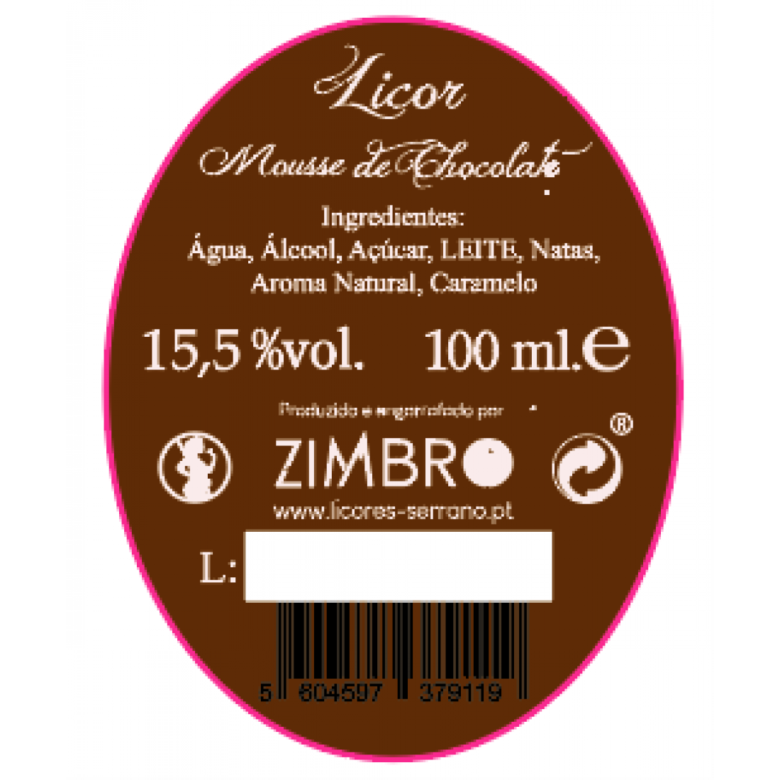 Licor Mousse de Chocolate - Miniatura