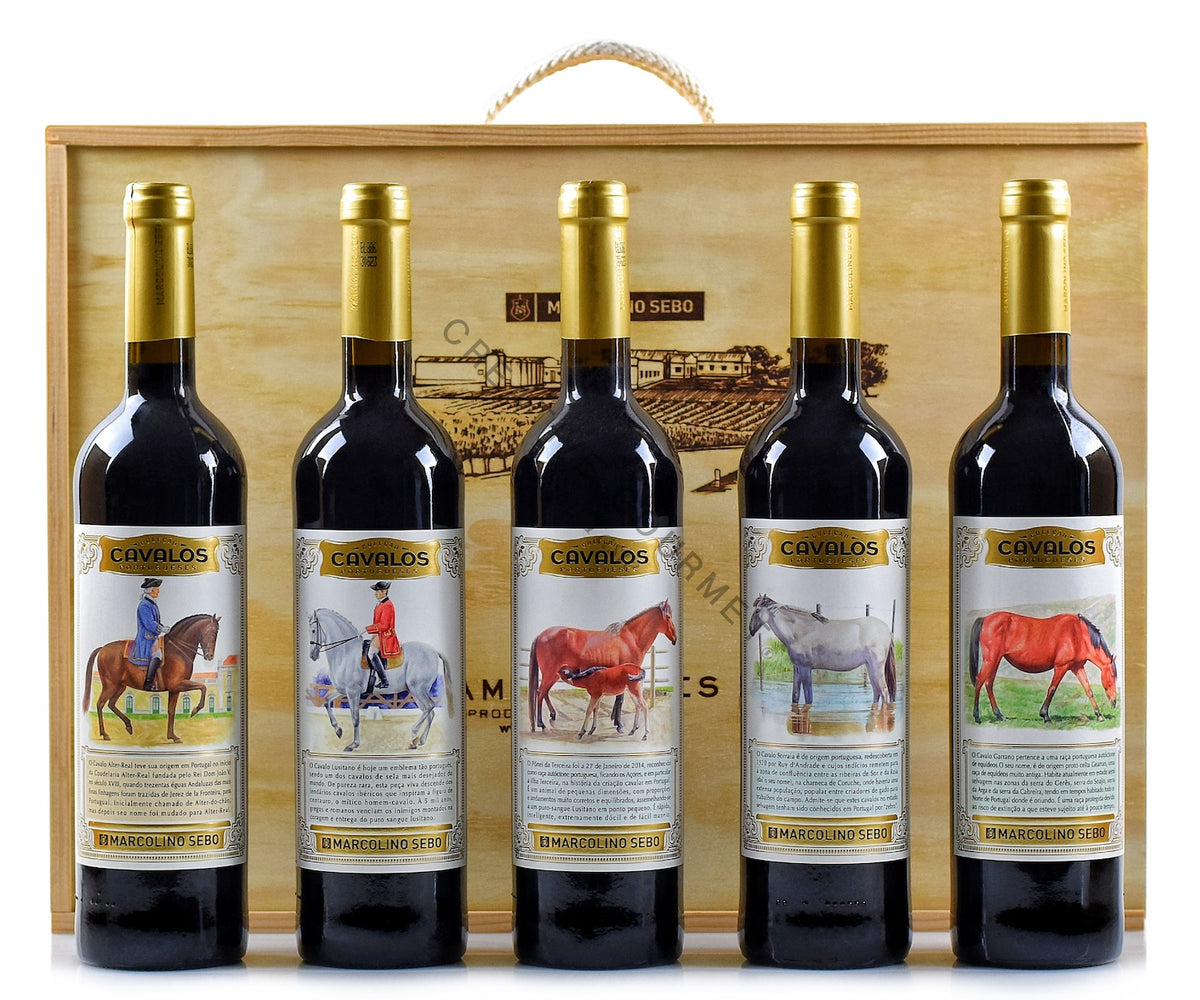 Conjunto de Vinhos &quot;Colecção de Cavalos Portugueses´ Marcolino Sebo
