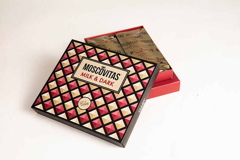 Moscovitas com Chocolate de Leite e Chocolate Negro 320g