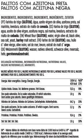 Palitos de Azeitona Preta