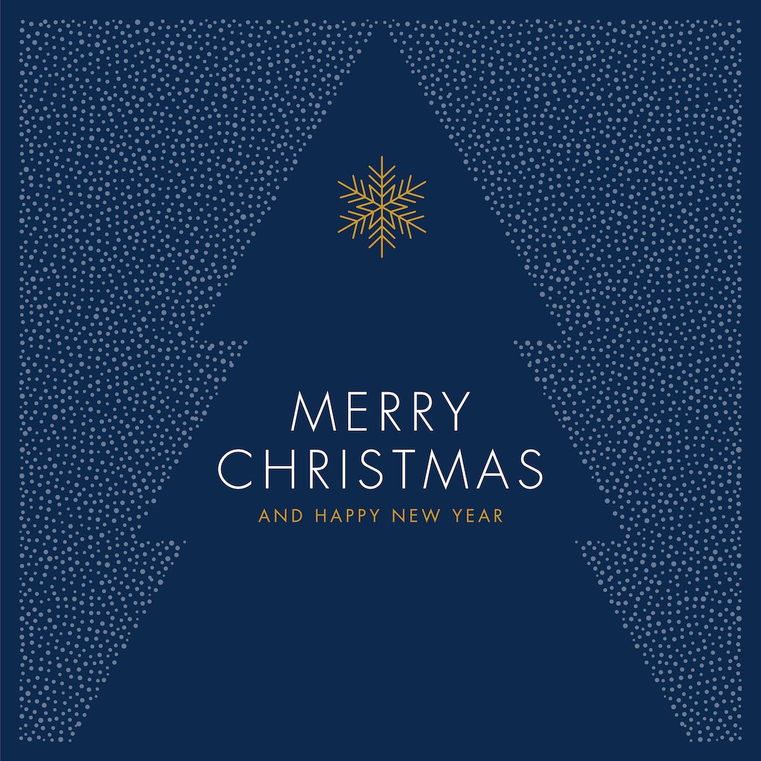 Postal Árvore de Natal Azul