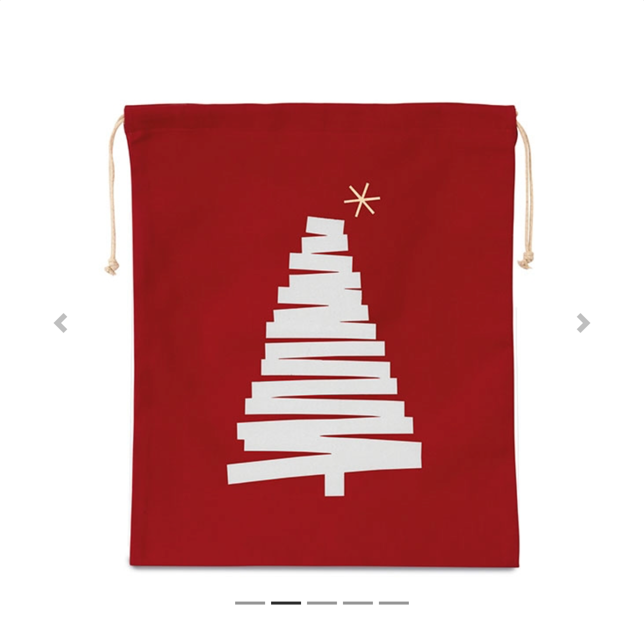 Saco de algodão com cordão - árvore de natal.