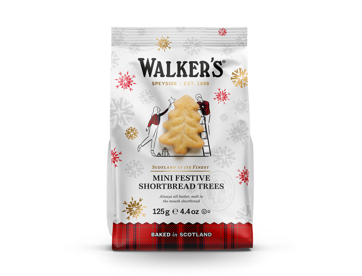 Shortbread Formas Árvore de Natal Walker&#39;s 125g