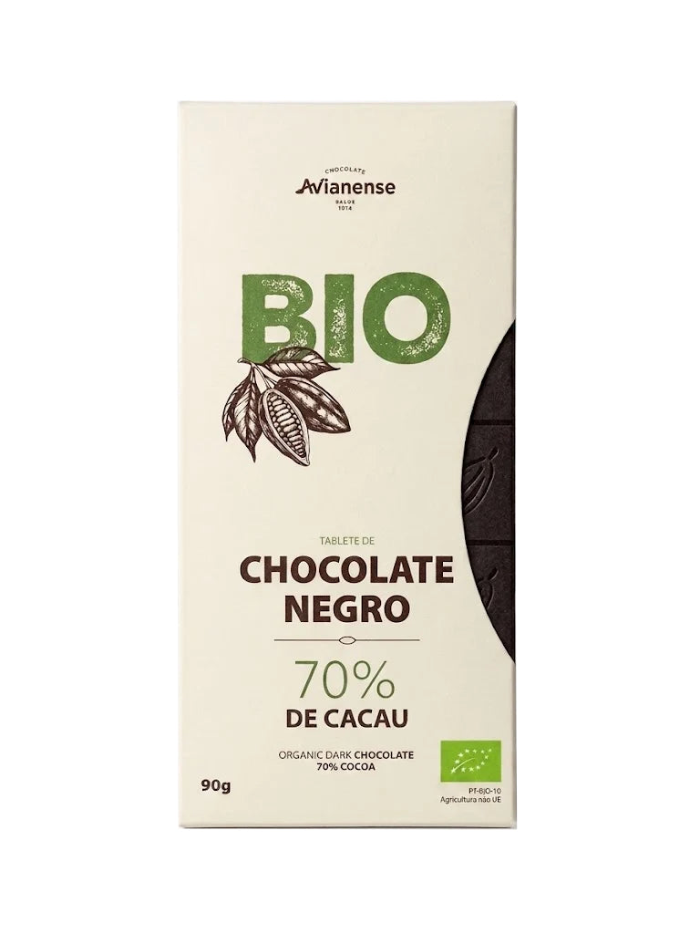 Tablete de Chocolate Negro Bio 70% Cacau Avianense
