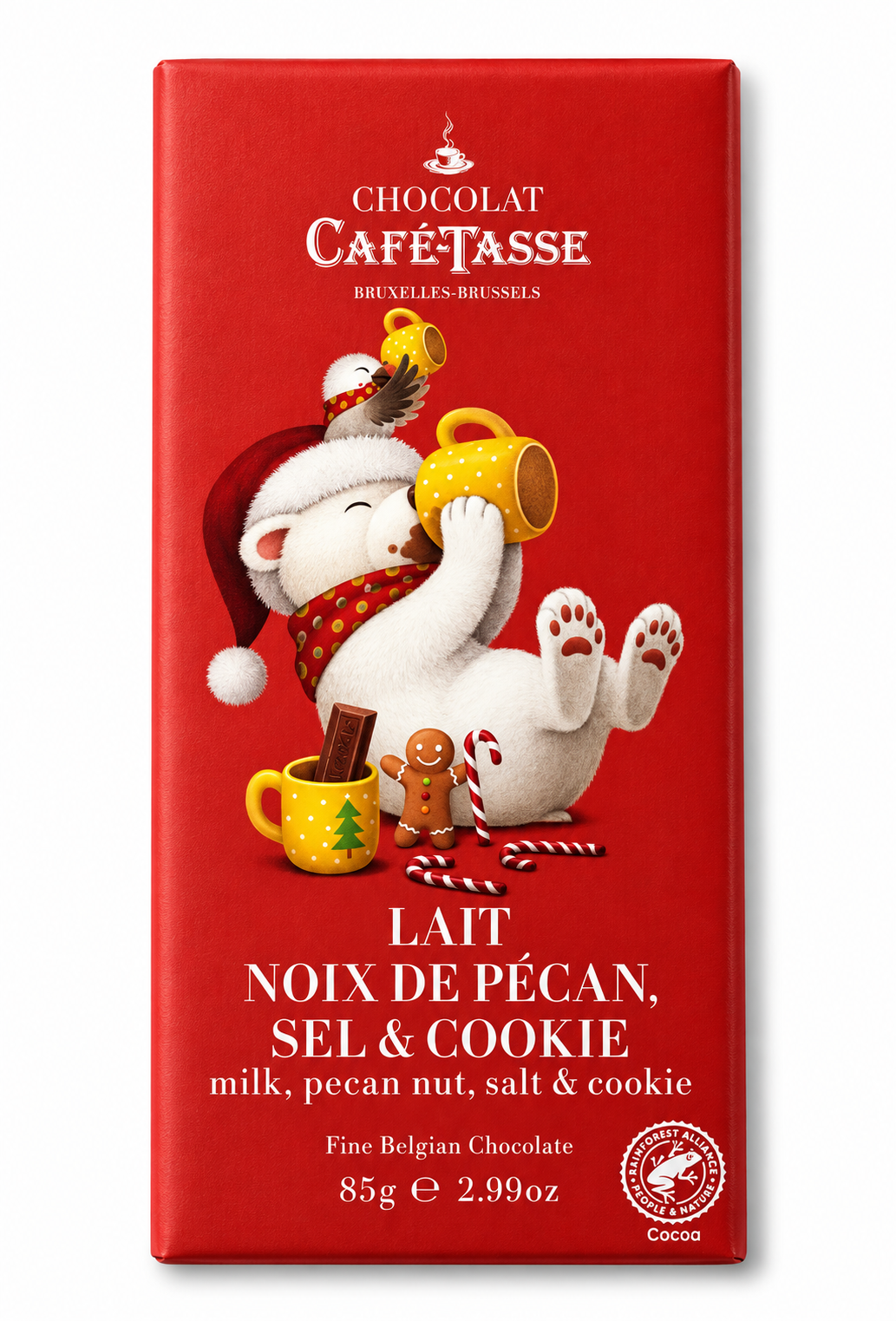 Tablete de Chocolate de Leite Edição Natal Café-Tasse
