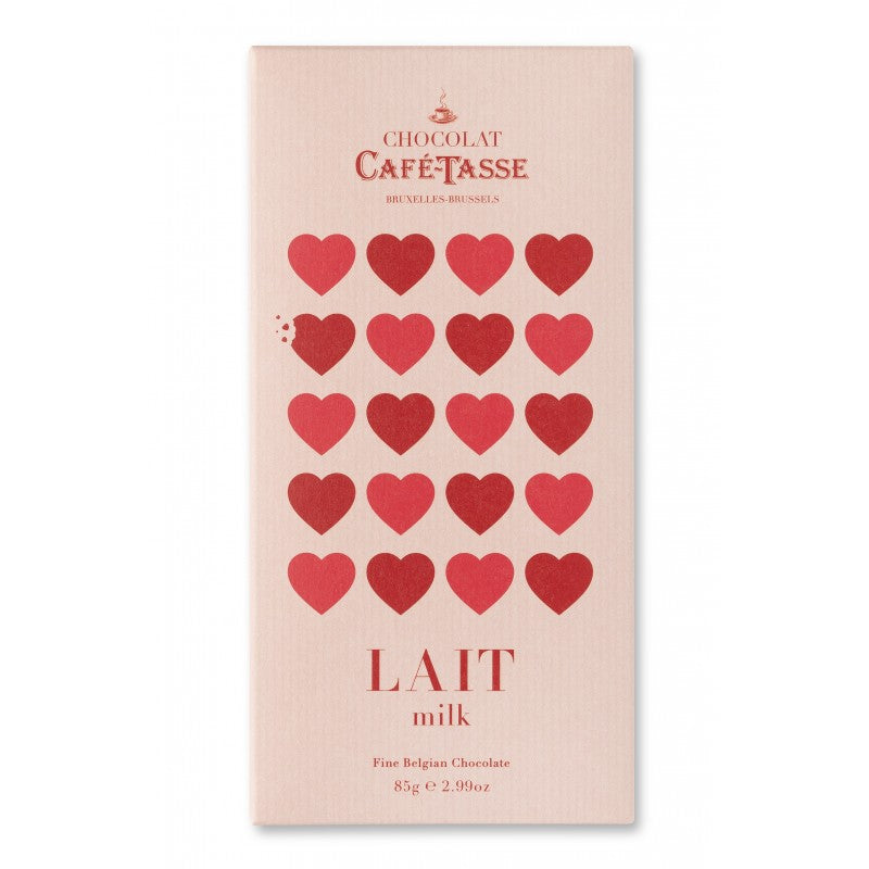 Tablete de Chocolate de Leite 'Love' Café-Tasse