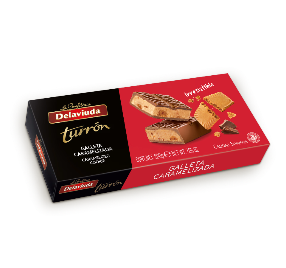 Torrão de Praliné de Chocolate de Leite e Bolacha Delaviuda