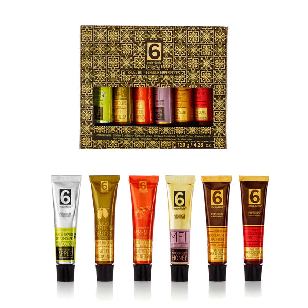 Travel Kit 6 Sabores (Doces, Chocolates, Pastas de Azeitona, Mel, Molhos) - Azulejos Dourados