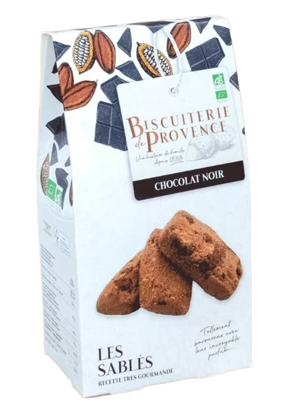 Bolachas de Chocolate Negro Bio Biscuiterie de Provence