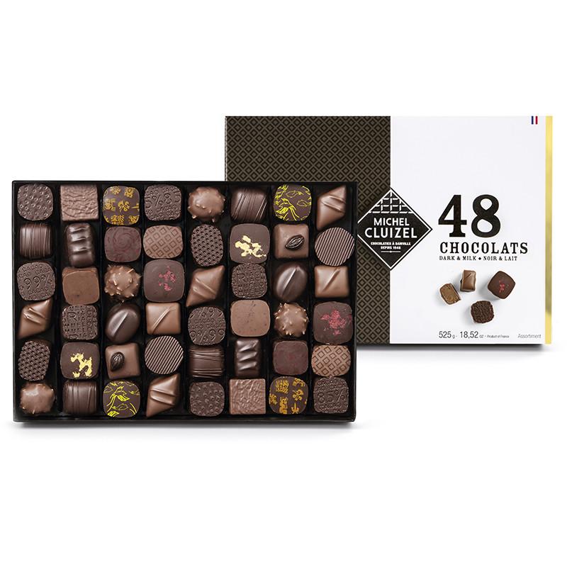 COFFRET DE BOMBONS CHOCOLATE DE LEITE E NEGRO Nº48