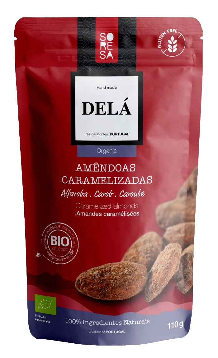 Amêndoas Caramelizadas com Alfarroba Delá
