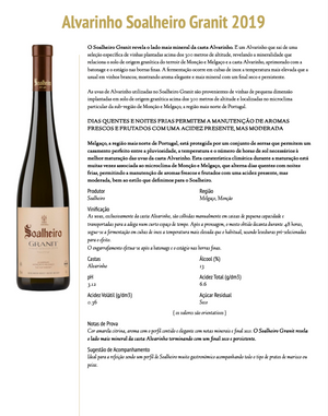 Vinho Verde Alvarinho Soalheiro Granit