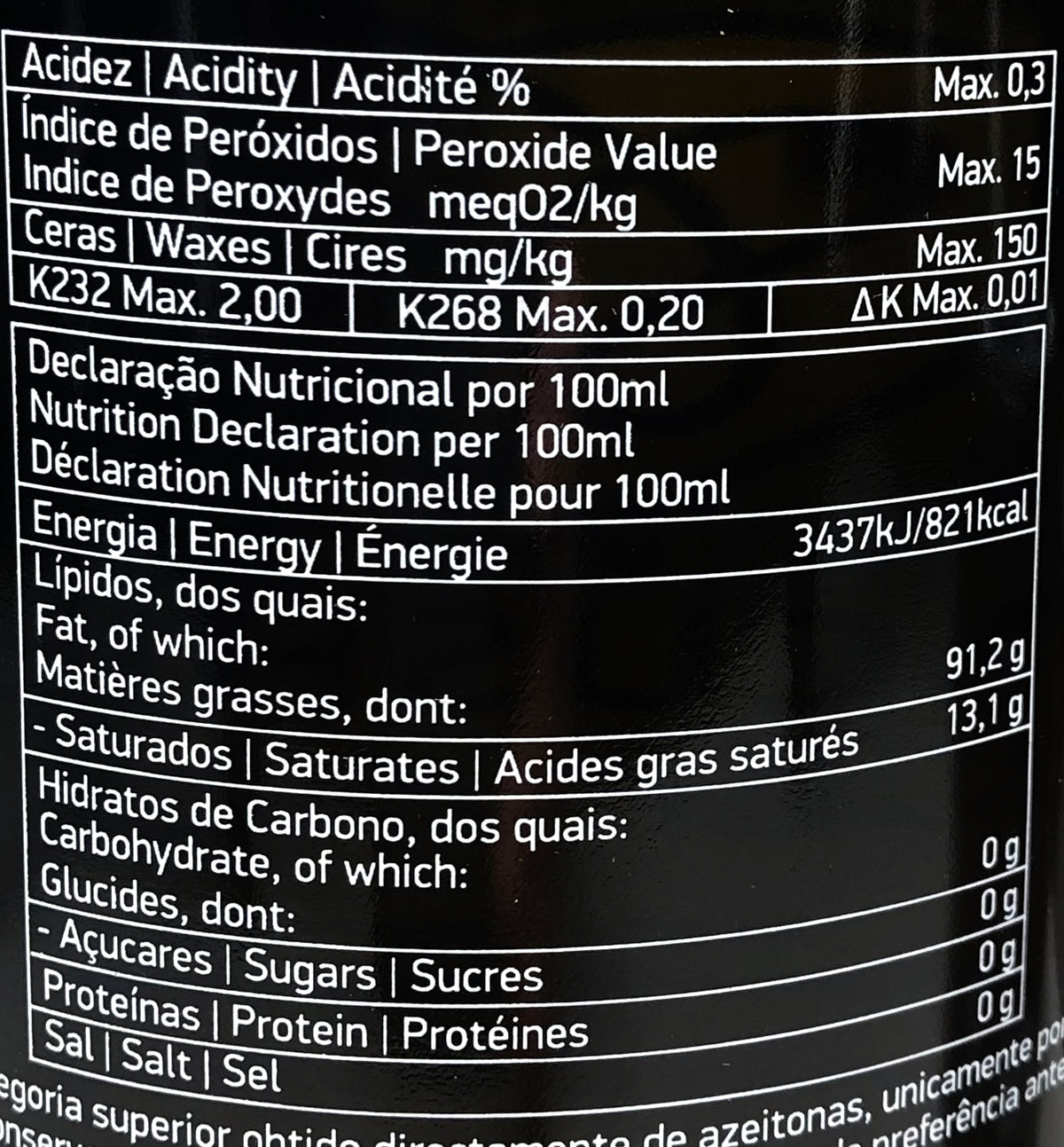 Azeite Biológico Virgem Extra Acushla - Gold Edition