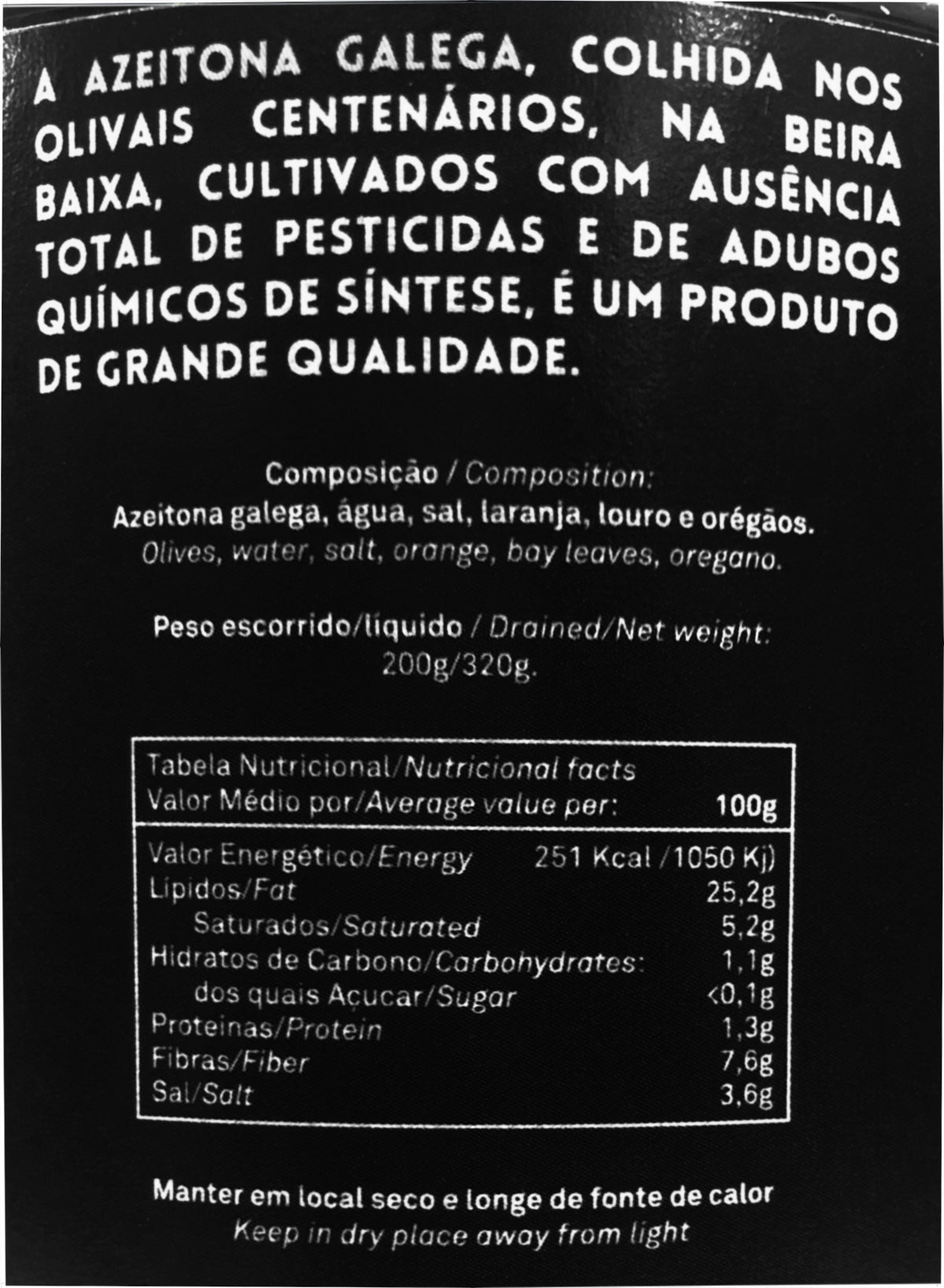 Azeitona Biológica Galega Tapada da Tojeira