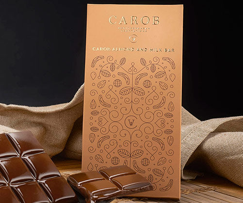 Barra de Alfarroba com Amêndoas e Leite Carob World