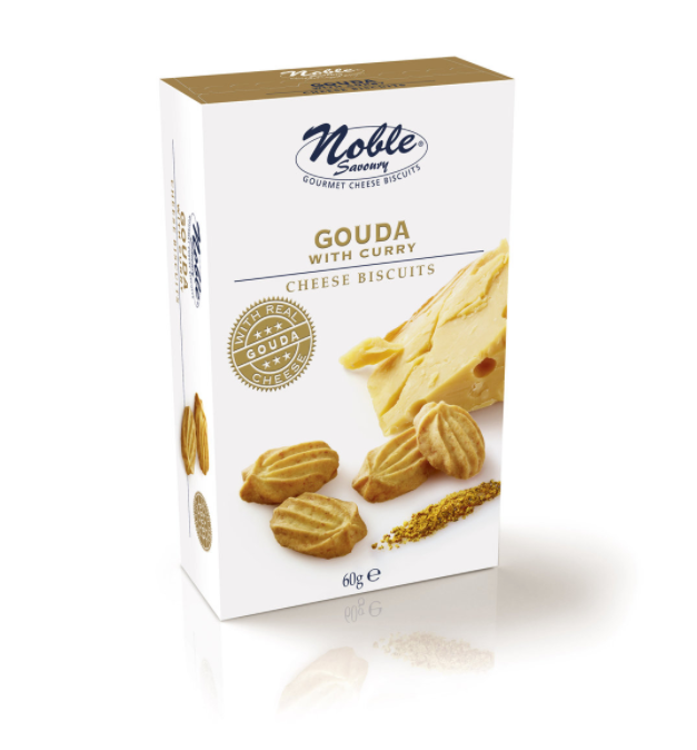 Biscoitos de Queijo Gouda com Caril Noble