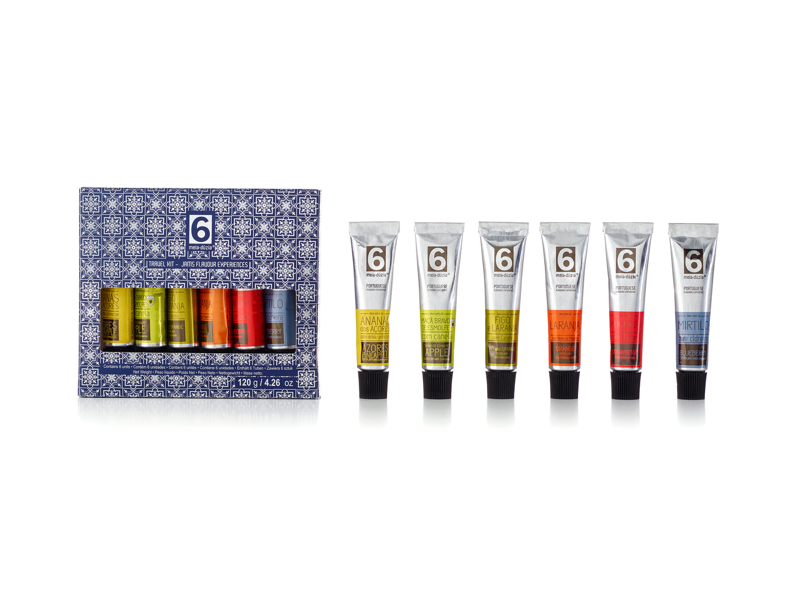 Travel Kit 6 Doces de Fruta - Azulejos Azuis