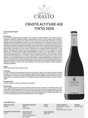 Vinho Tinto Crasto Altitude 430