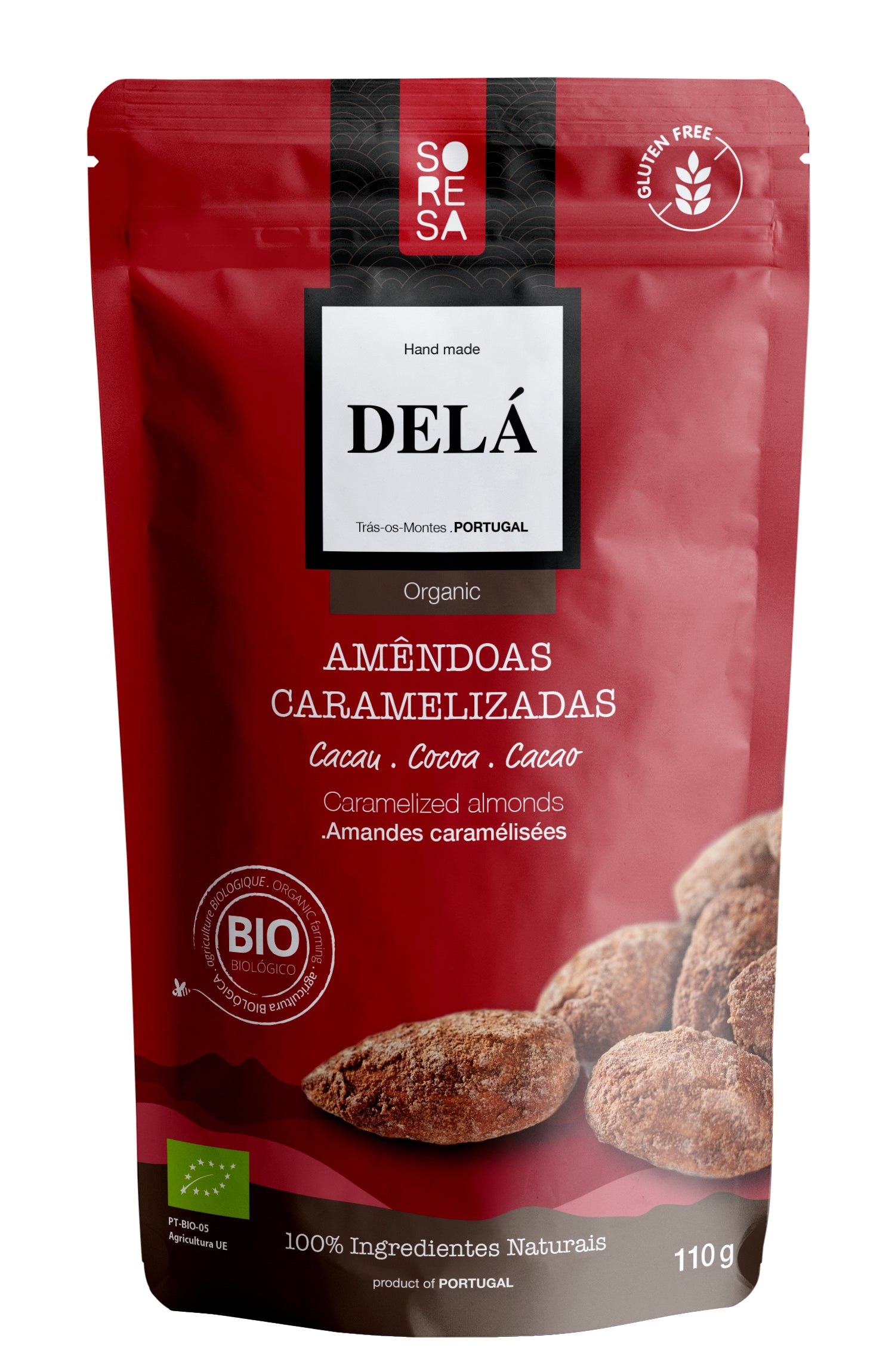 Amêndoas Caramelizadas com Cacau Delá
