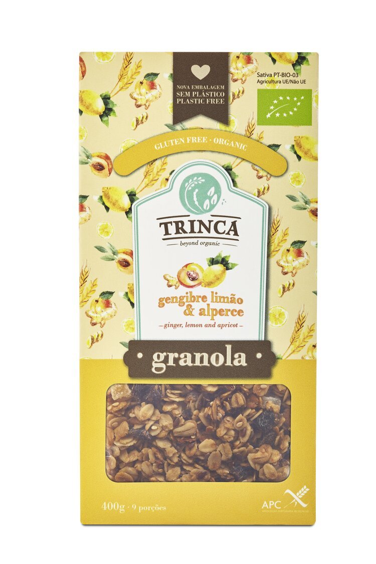 Granola de Gengibre, Limão e Alperce
