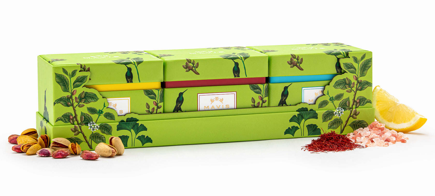 Gift Box com 3 Caixas de Pistácios Mavis