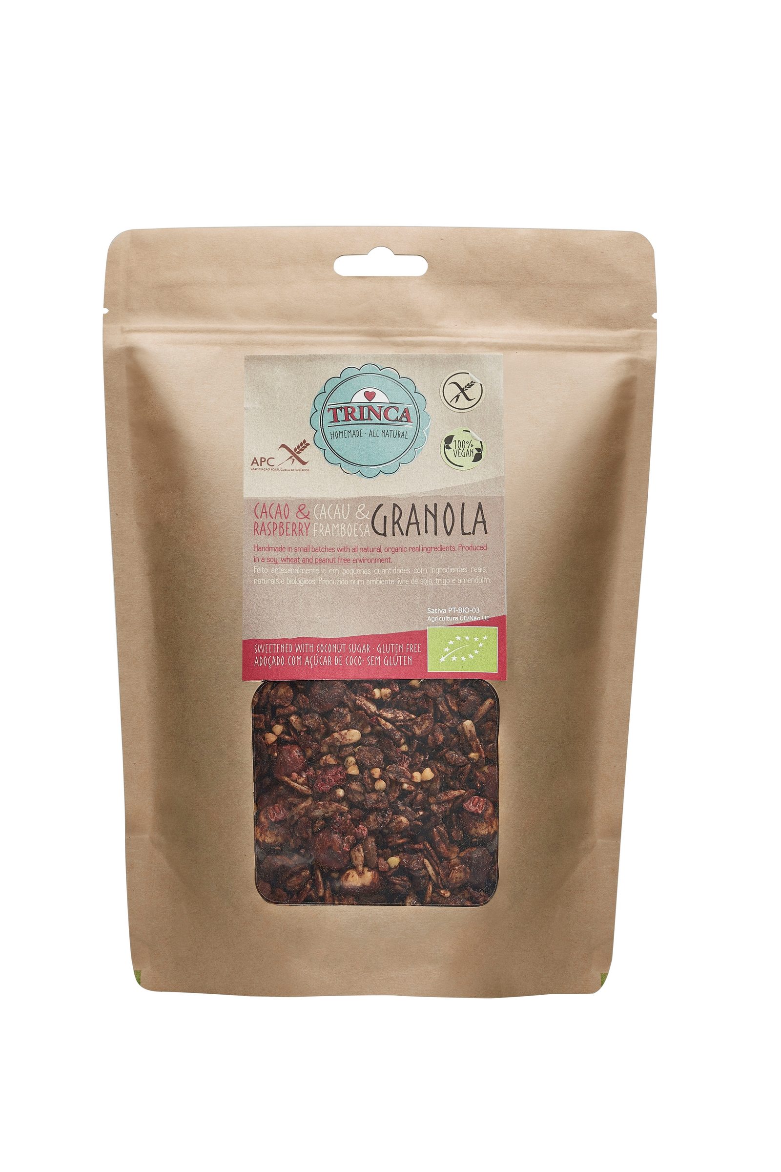 Granola de Cacau e Framboesa