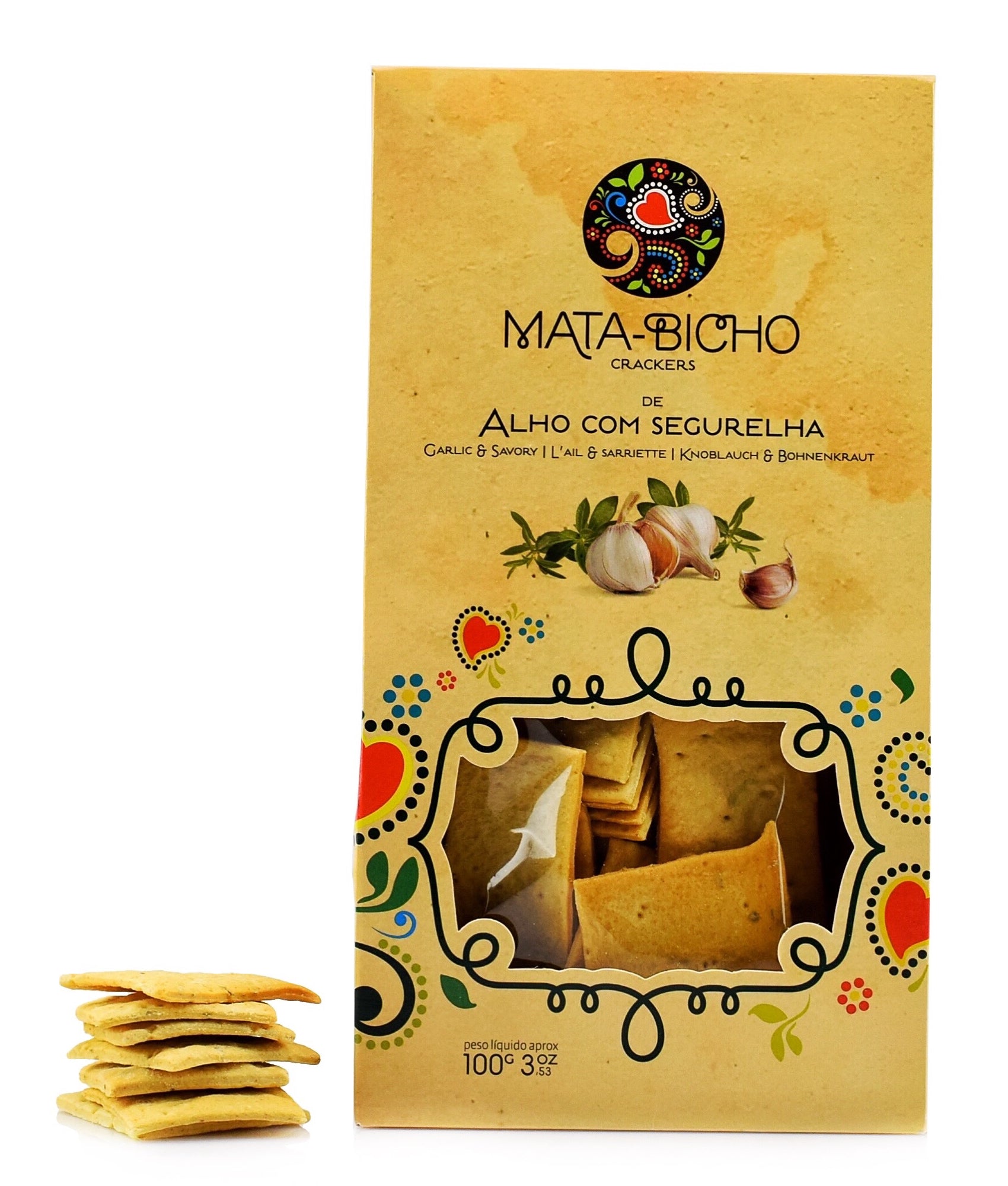 Crackers de Alho com Segurelha Mata-Bicho